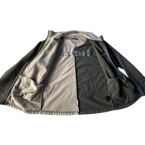 Barbour Women's Sz 8 Brown And  Tan Two Toned Full Zip Fleece Lined Jacket - Picture 11 of 12